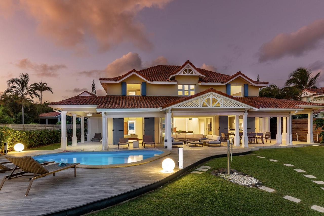 Villa Marine 5 Etoiles Sur La Plage Du Lagon A Deux Pas Du Golf Saint-Francois  Luaran gambar